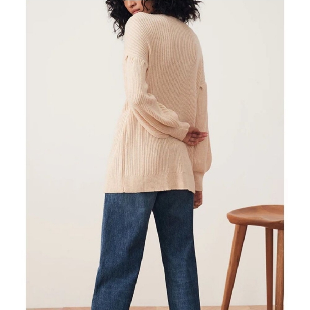 Revolve Song Of Style Vienna Button Front Ribbed Wool Knit Cardigan in I… - Picture 3 of 16